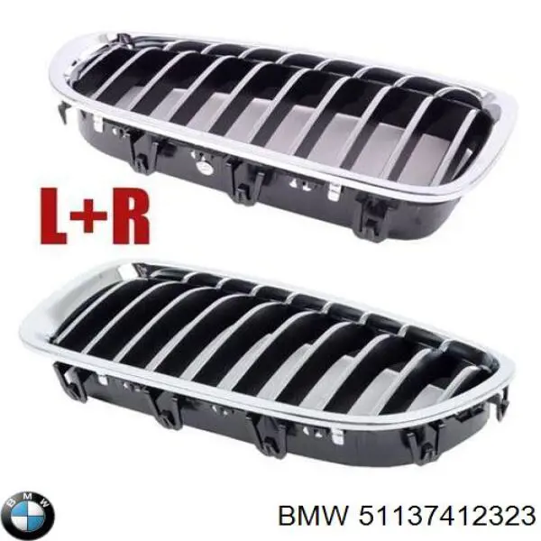 Panal de radiador izquierda 51137412323 BMW