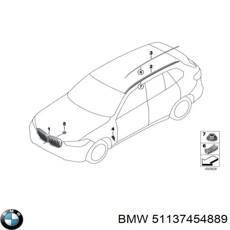 51137454889 BMW Решетка радиатора