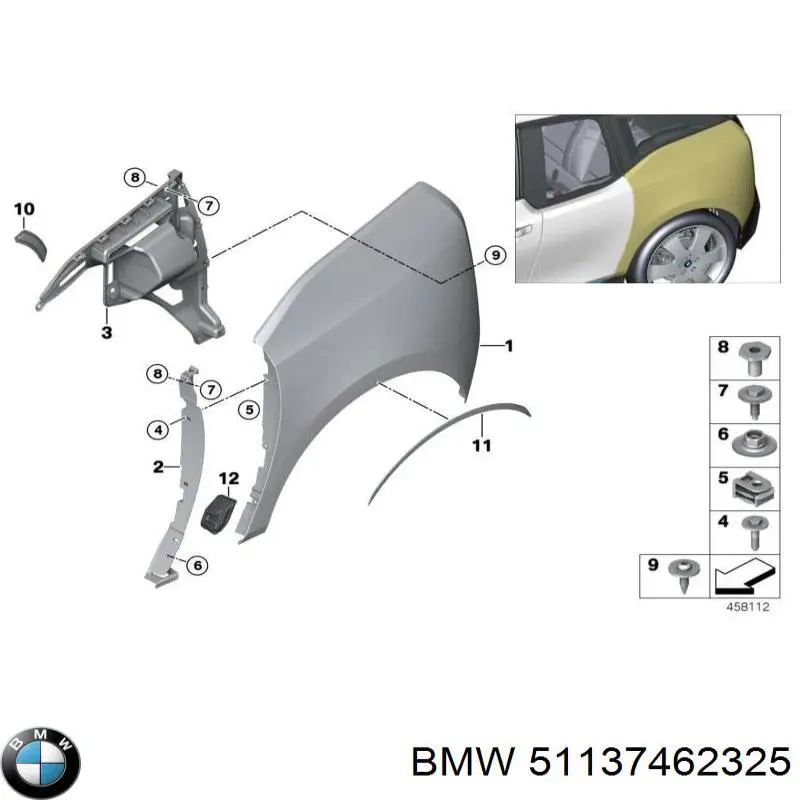 51137462325 BMW Крыло заднее