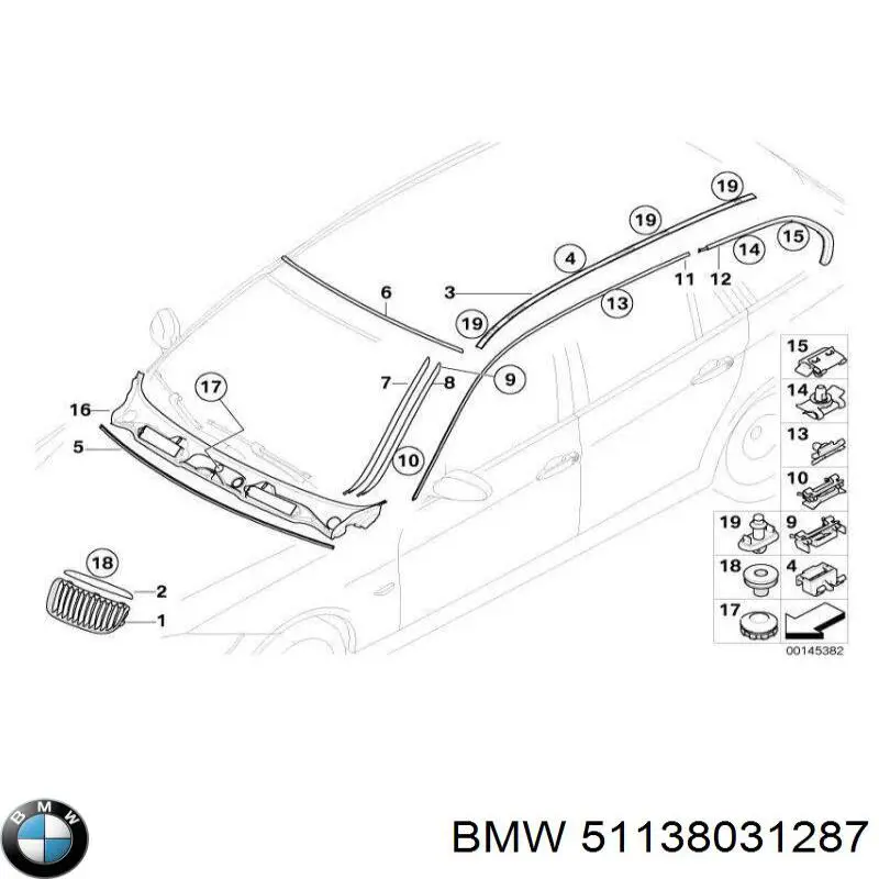 Прокладка клапанной крышки двигателя левая 51137184005 BMW