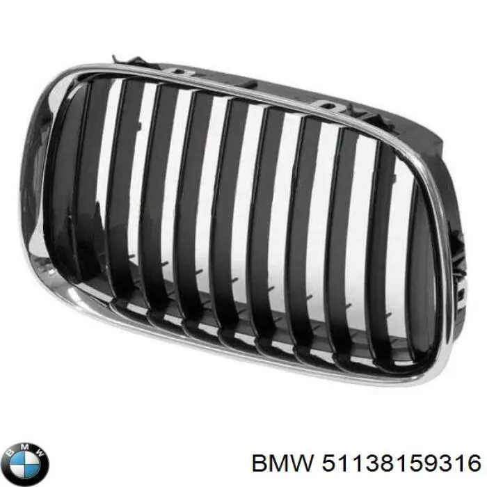 51138159316 BMW решетка радиатора правая