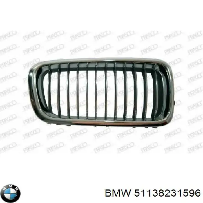 Решетка радиатора правая 51138231596 BMW