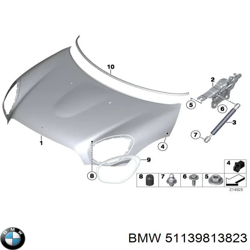 Cubierta del faro izquierda 51139813823 BMW/MINI