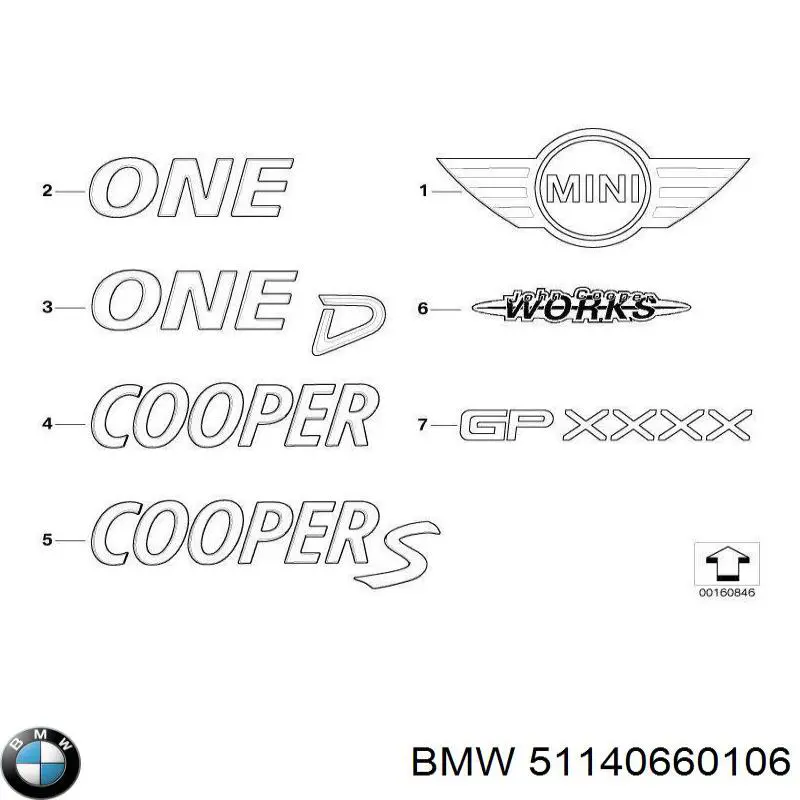 Купить 51140660106 BMW Эмблема капота