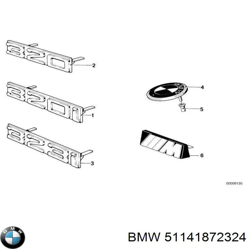 51141872324 BMW эмблема капота
