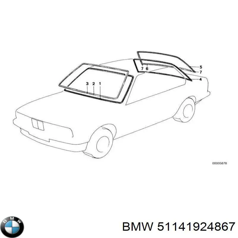 51141924867 BMW эмблема крышки багажника (фирменный значок)