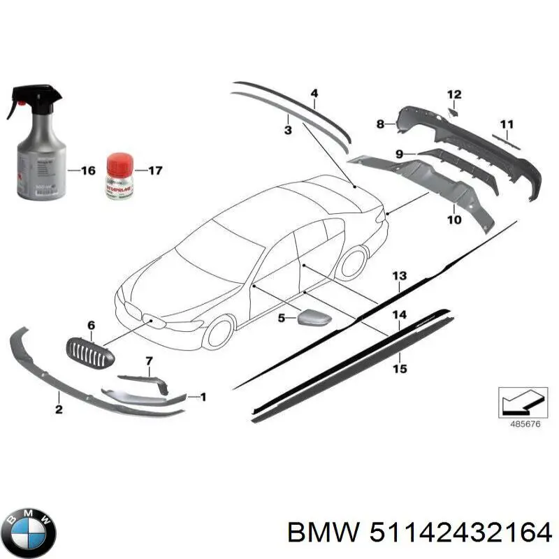  BMW 51142432164 цена, от 174.14 USD