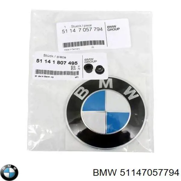 Эмблема крышки багажника (фирменный значок) BMW 51147057794