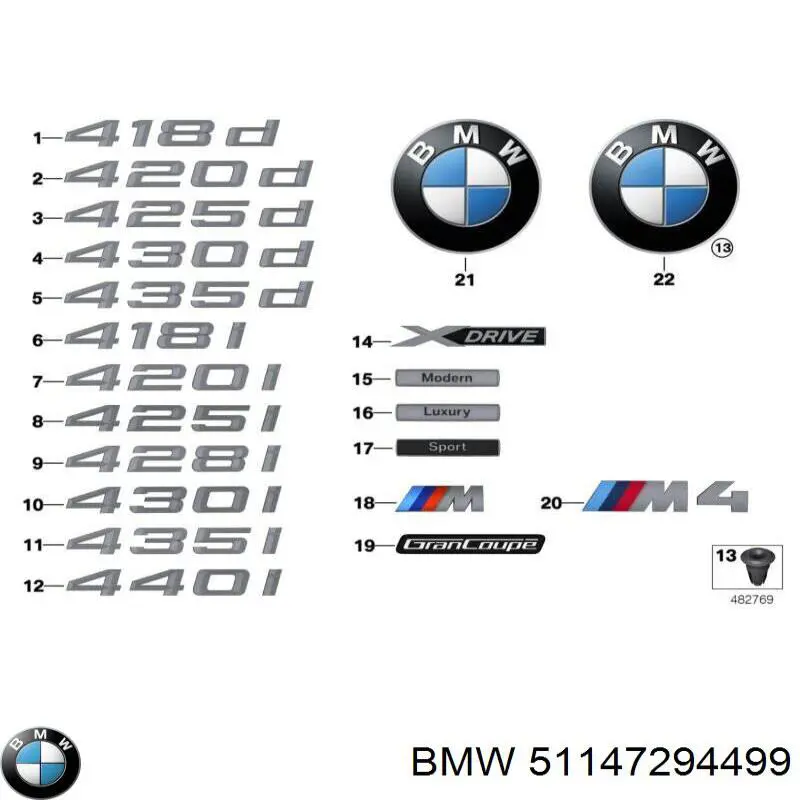  51147294499 BMW