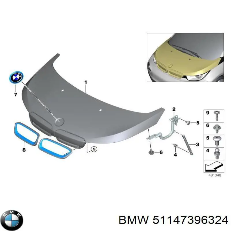  BMW 51147396324 цена, от 14.67 USD