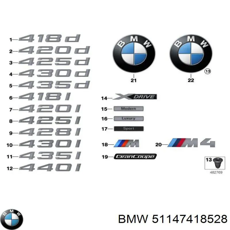  51147418528 BMW