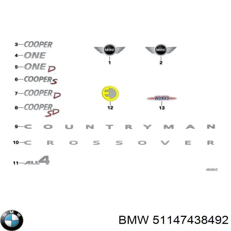  BMW 51147438492 цена, от 79.84 USD
