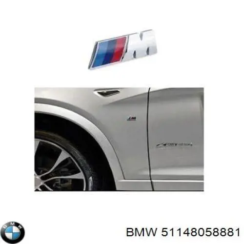 51148058881 BMW emblema da capota