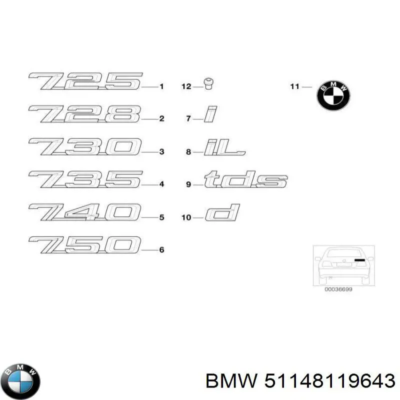  BMW 51148119643 цена, от 66.72 USD
