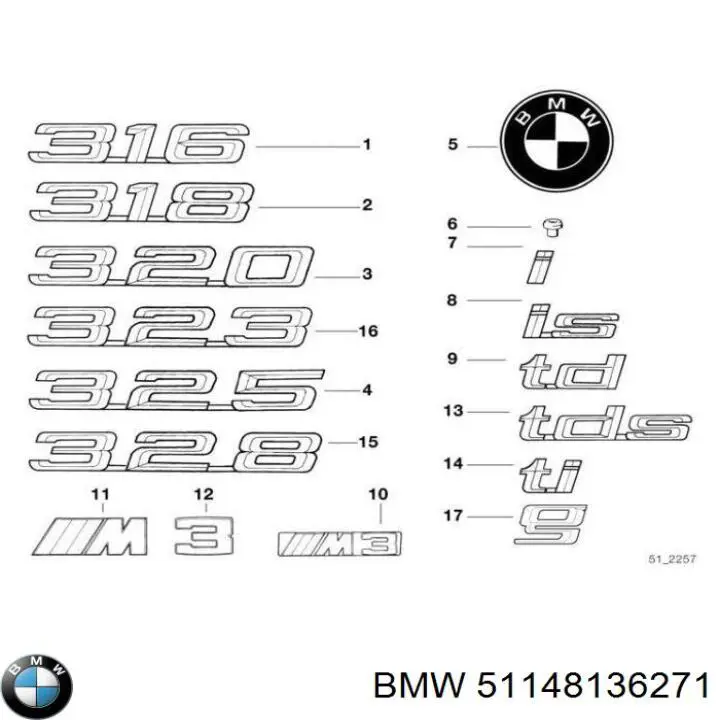  BMW 51148136271 цена, от 192.92 USD