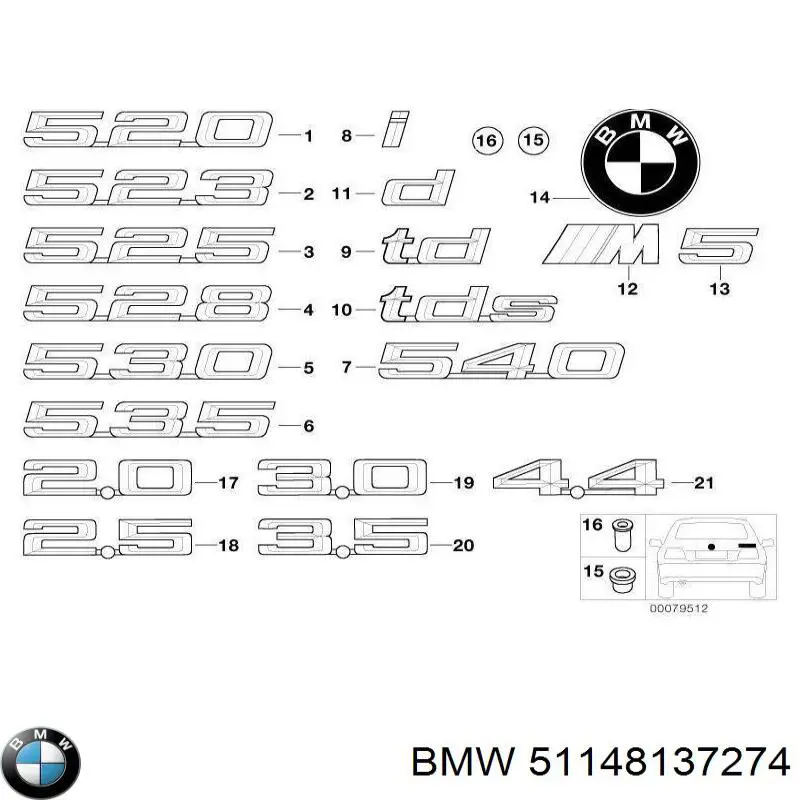  BMW 51148137274 цена, от 68.34 USD