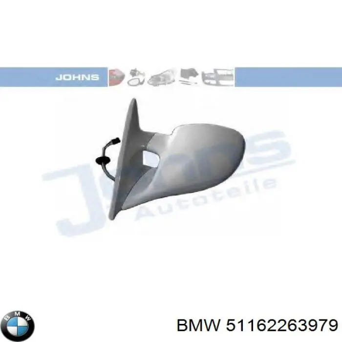 Левое боковое зеркало 51162263979 BMW