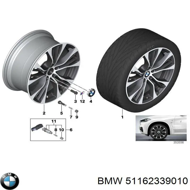 Молдинг-расширитель арки колеса, комплект на машину BMW 51162339010 цена, от 476.75 USD