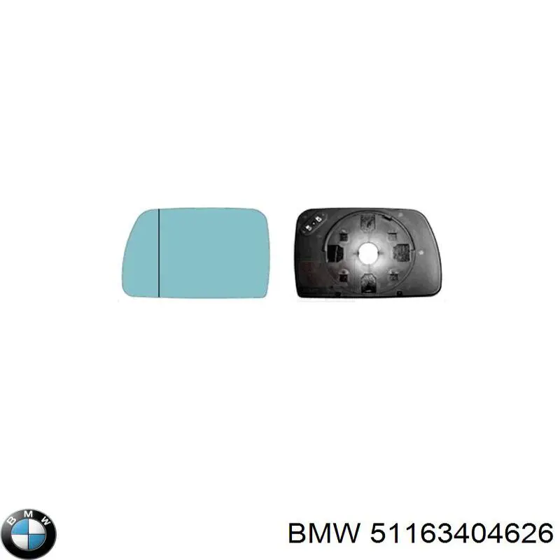 Купить 51163404626 BMW Стекло правого зеркала заднего вида