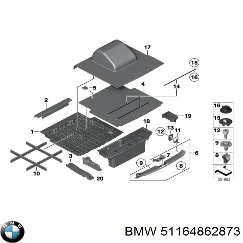  BMW 51164862873 цена, от 260.05 USD
