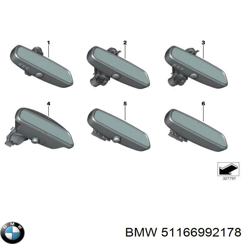 Купить 51169345368 BMW Зеркало салона авто