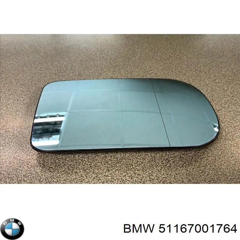 Зеркальный элемент зеркала заднего вида BMW 51167001764