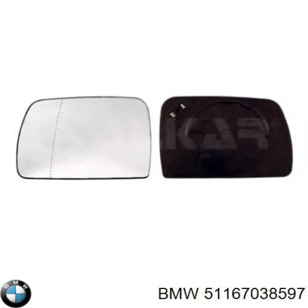 Зеркальный элемент левый BMW 51167039597