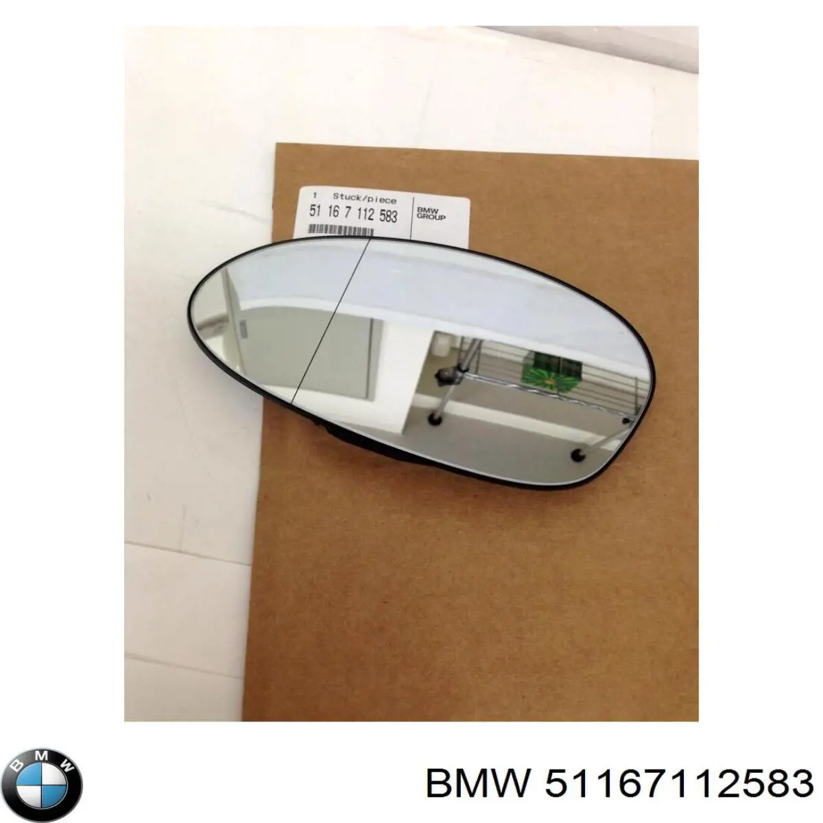Купить 51167112583 BMW Стекло зеркала заднего вида, левого