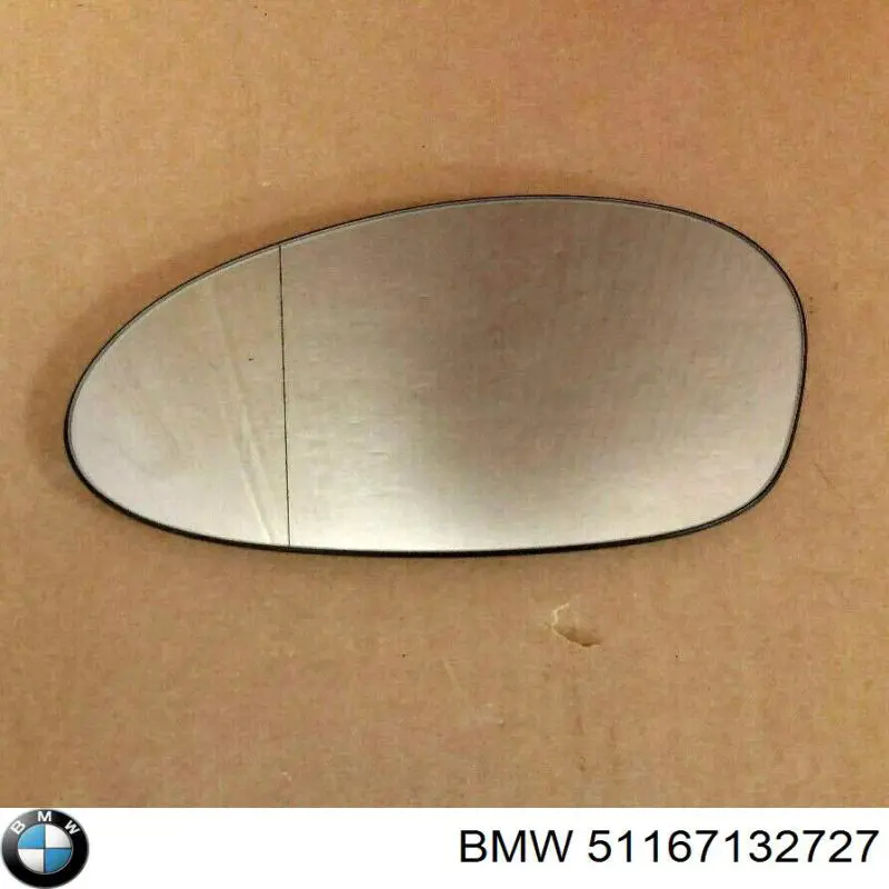 51167132727 BMW elemento espelhado do espelho de retrovisão esquerdo