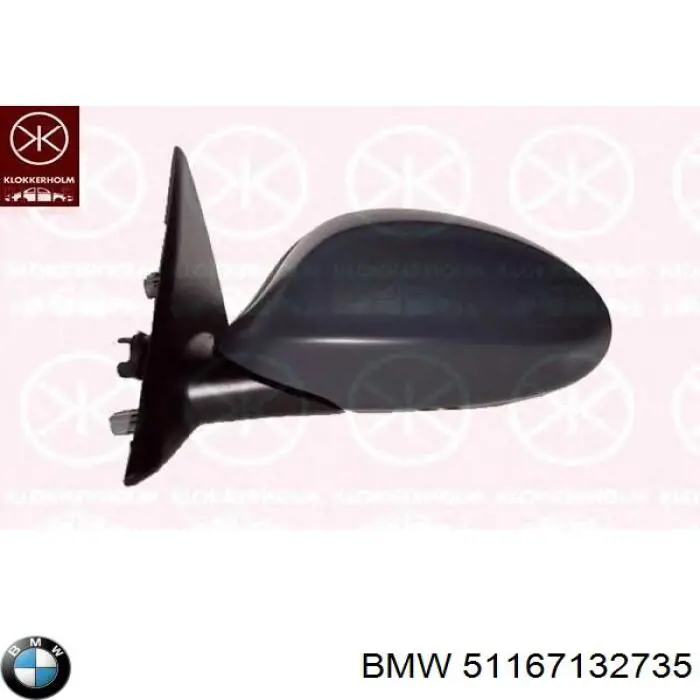 51167132735 BMW elemento espelhado do espelho de retrovisão esquerdo