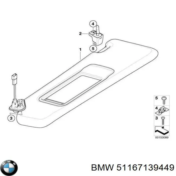Козырек солнцезащитный автомобиля BMW 51167139449 цена, от 18.06 USD
