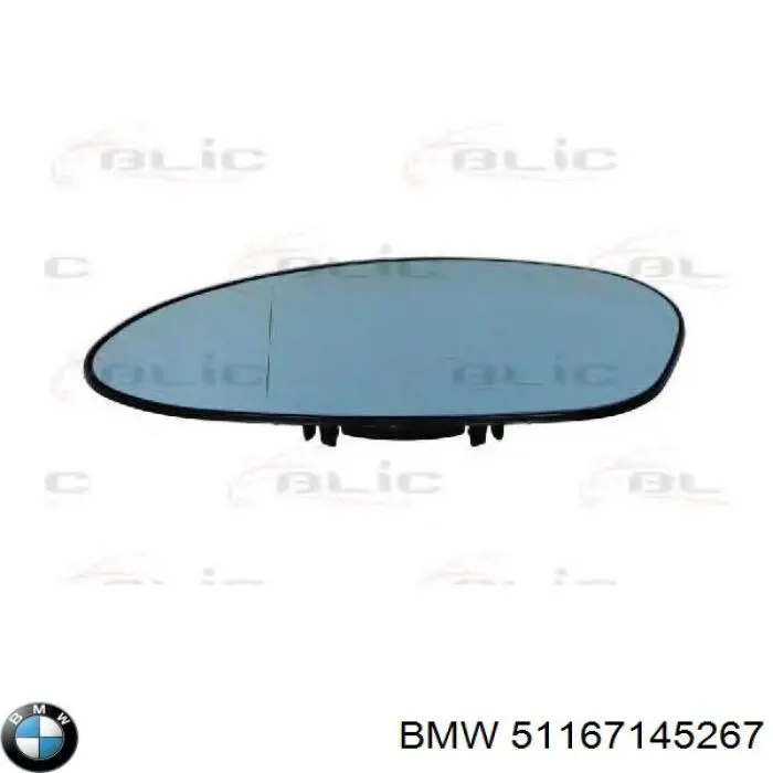 Купить 51167145267 BMW Стекло зеркала заднего вида, левого