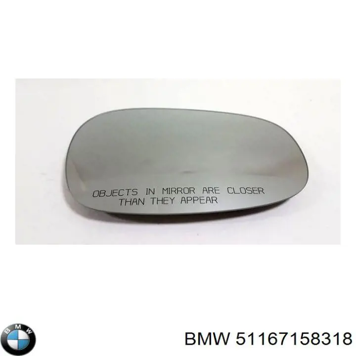 Стекло зеркала заднего вида, правого BMW 51167158318 цена, от 144.13 USD