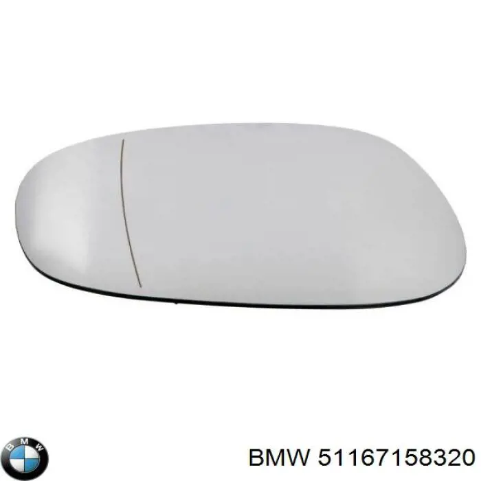 Купить 51167158320 BMW Стекло правого зеркала заднего вида