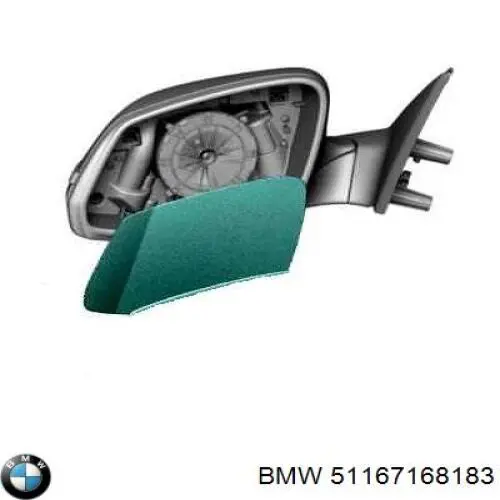 Зеркальный элемент водительского зеркала BMW 51167168183 цена, от 187.98 USD