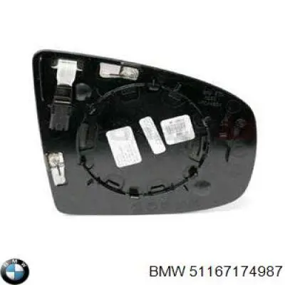 51167174987 BMW зеркальный элемент зеркала заднего вида левого