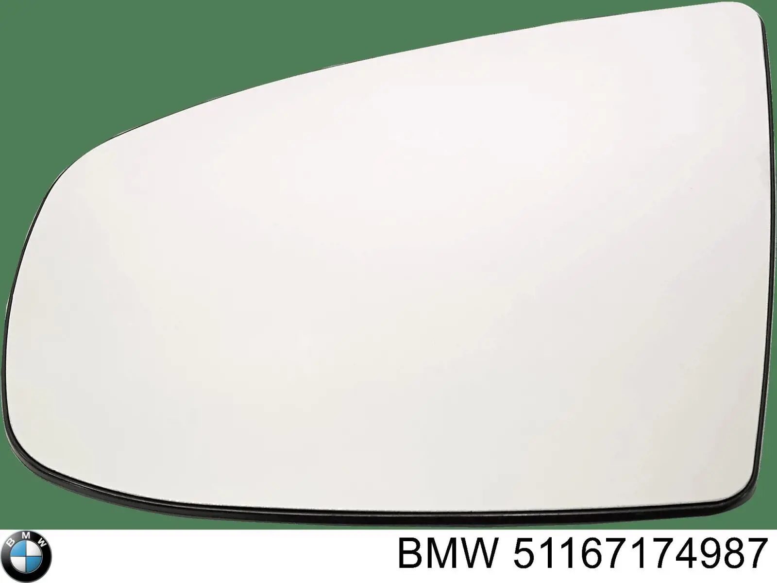 Стекло левого зеркала заднего вида 51167174987 BMW