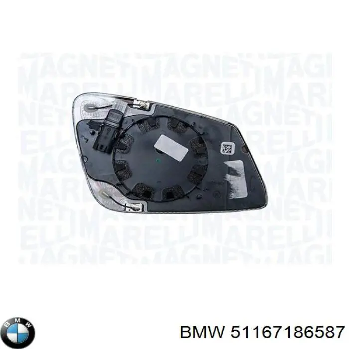 Зеркальный элемент водительского зеркала BMW 51167186587 цена, от 15.35 USD