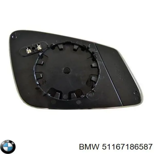 Купить 51167186587 BMW Стекло зеркала заднего вида, левого