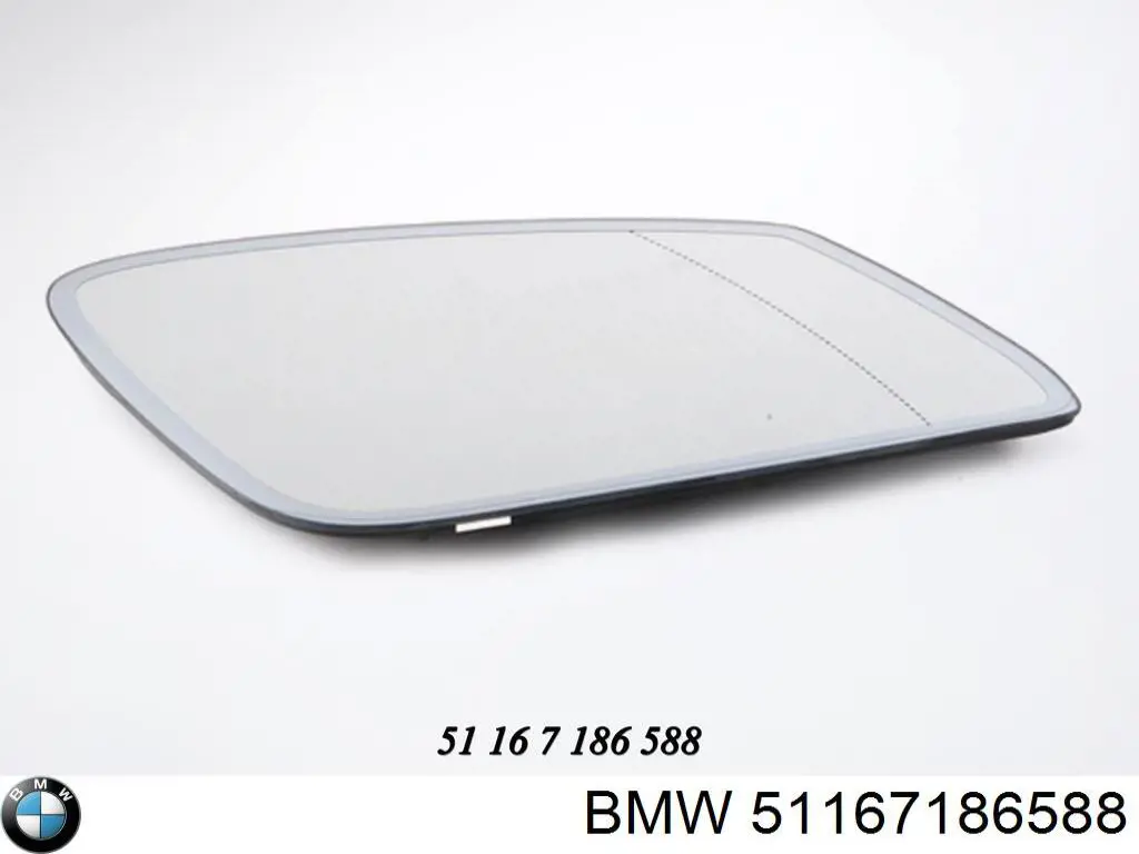 51167186588 BMW Зеркальный элемент зеркала заднего вида правого