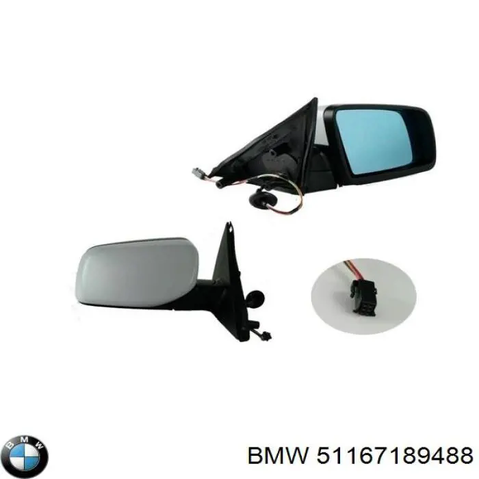Корпус зеркала заднего вида левого BMW 51167189488