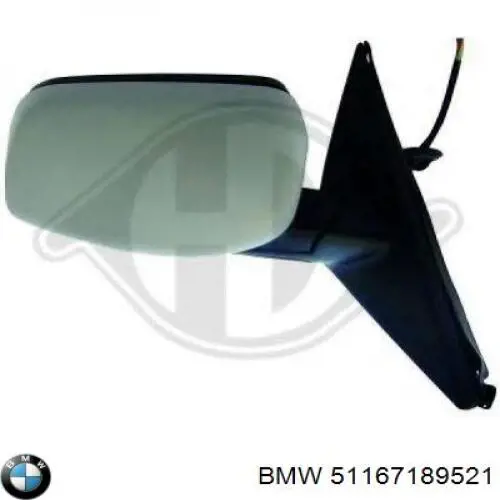 Зеркало заднего вида левое BMW 51167189521