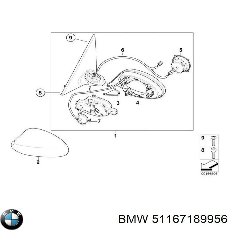 Наружное зеркало правое BMW 3 купе (E92) (2005 - 2013) цена, от 25.34 USD