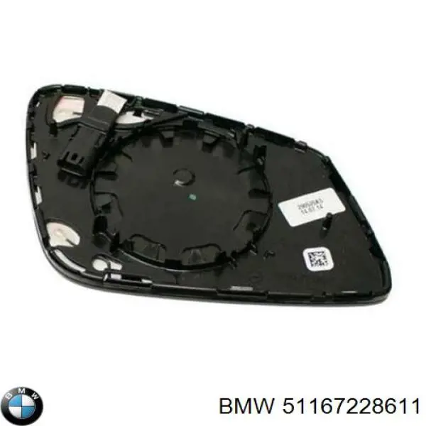 Зеркальный элемент зеркала заднего вида левого BMW 51167228611