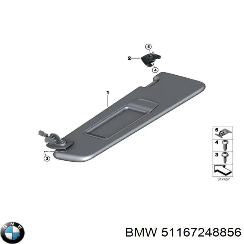 Козырек солнцезащитный на BMW 5 (F10) купить.