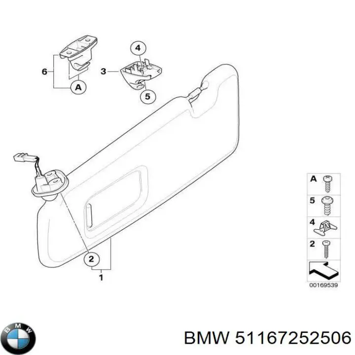 Козырек солнцезащитный 51167252506 BMW