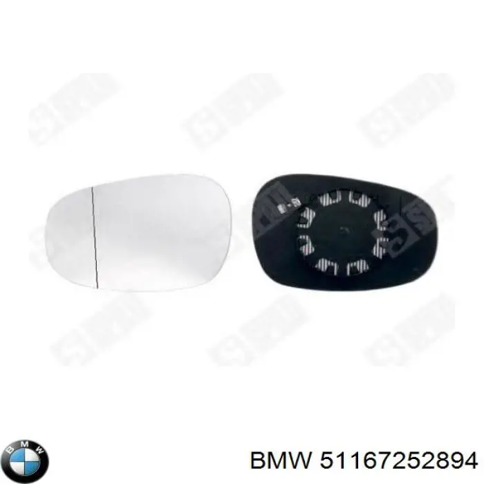 Купить 51167252894 BMW Стекло правого зеркала заднего вида