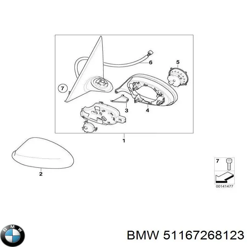 51167208357 BMW Левое боковое зеркало
