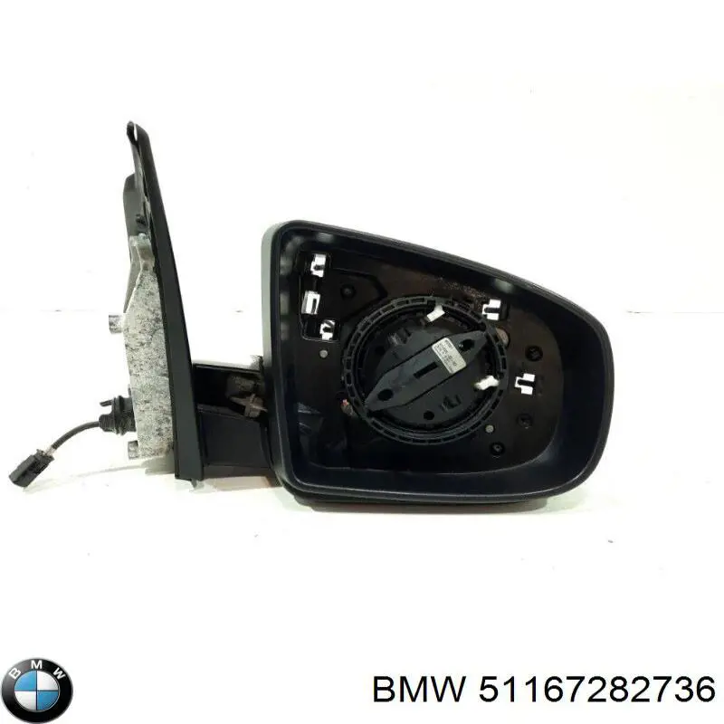 Корпус зеркала заднего вида правого (внутрення часть) BMW 51167282736 цена, от 82.35 USD