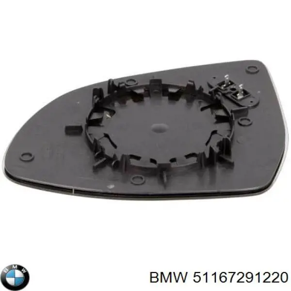 Купить 51167291220 BMW Стекло правого зеркала заднего вида
